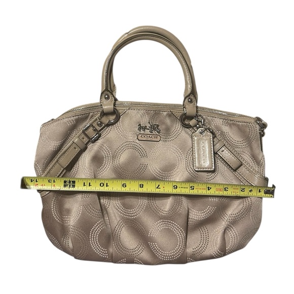 Coach Madison Vintage Dotted Op Art Sophia Satchel with Turquoise Interior - Picture 15 of 16